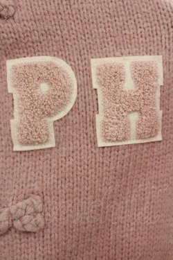 画像3: PINK HOUSE / PHロゴワッペン付きフードニットカーディガン  ピンク I-26-01-20-031-LO-TO-SA-ZI