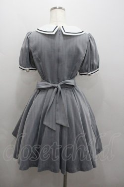 画像3: Secret Honey / ストライプ半袖ワンピース  グレーＸ白 I-26-01-22-035-CA-OP-SA-ZI