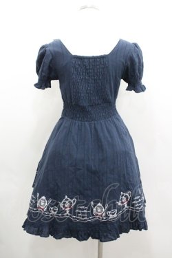 画像3: Amavel / ティーセット刺繍コットンワンピース  ネイビーＸ赤Ｘ白 I-26-01-22-036-CA-OP-SA-ZI