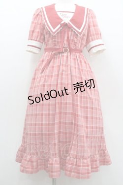 画像1: Dear My Love / マイメロディ学園ワンピース M 赤チェック I-26-01-22-037-EL-OP-SA-ZI
