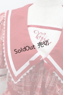 画像2: Dear My Love / マイメロディ学園ワンピース M 赤チェック I-26-01-22-037-EL-OP-SA-ZI
