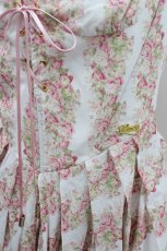 画像2: LACE MADE / トスカニーローズコルセットドレス L 白Ｘピンク I-26-01-22-038-EL-OP-SA-ZI (2)