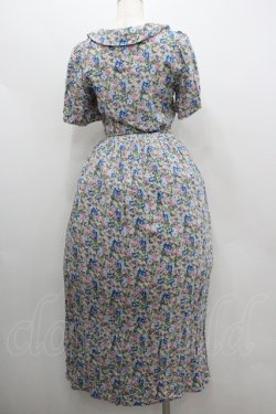 画像3: merry jenny / フラワー総柄ワンピース  アイボリーＸ青Ｘピンク I-26-01-22-039-LO-OP-SA-ZI