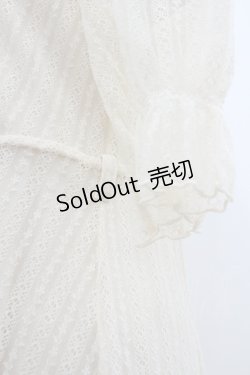 画像3: F&A / ストライプレースガウンワンピース  生成り I-26-01-22-040-LO-OP-SA-ZI