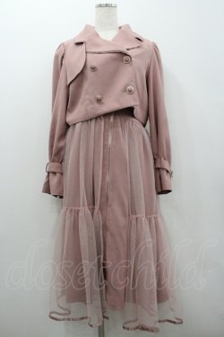 画像1: axes femme POETIQUE / 3WAYトレンチコート M ピンク I-26-01-22-041-AX-CO-SA-ZI