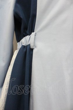 画像2: axes femme / レース切替配色シャツワンピース  ブルー I-26-01-22-043-AX-OP-SA-ZI