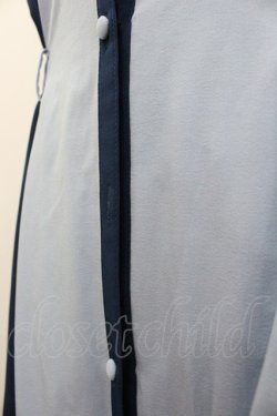 画像4: axes femme / レース切替配色シャツワンピース  ブルー I-26-01-22-043-AX-OP-SA-ZI