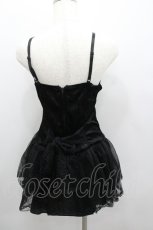 画像2: MARBLE / レースリボンベルベットキャミワンピース  黒 I-26-01-22-044-GO-OP-SA-ZI (2)