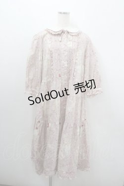 画像1: PINK HOUSE / バラ園うさぎミディワンピース  ピンク I-26-01-22-045-LO-OP-SA-ZI