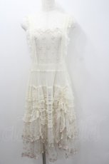 画像1: PINK HOUSE / ドットチュール+ローズレースエプロンドレス  生成り I-26-01-22-046-LO-OP-SA-ZI (1)