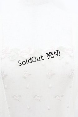 画像2: PINK HOUSE / ドットチュール+ローズレースエプロンドレス  生成り I-26-01-22-046-LO-OP-SA-ZI