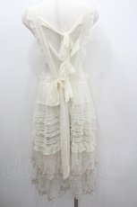 画像3: PINK HOUSE / ドットチュール+ローズレースエプロンドレス  生成り I-26-01-22-046-LO-OP-SA-ZI (3)