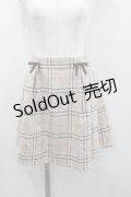 evelyn / リボン&チェックスカート  ブラウン I-26-01-22-047-LO-SK-SA-ZI