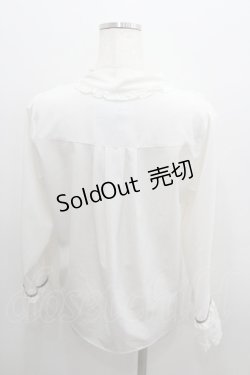 画像3: axes femme / 繊細袖レースとろみブラウス  アイボリー I-26-01-22-005-AX-BL-SA-ZI