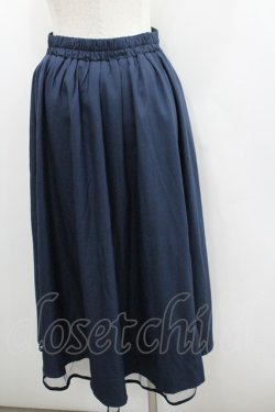 画像3: axes femme / フロントジップイレヘムスカート F ネイビー I-26-01-22-052-AX-TO-SA-ZI