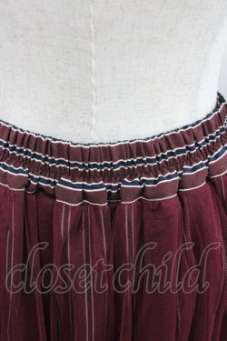 画像3: axes femme / チュール重ね柄スカート  ワイン I-26-01-22-053-AX-SK-SA-ZI