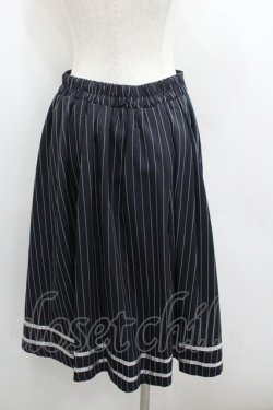 画像3: axes femme / 薔薇カメオ刺繍ストライプスカート  黒Ｘ白 I-26-01-22-054-AX-SK-SA-ZI