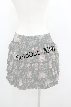 画像2: EXCENTRIQUE / ゴブランサイドフリルスカート  黒ＸブラウンＸピンク I-26-01-22-055-EL-SK-SA-ZI