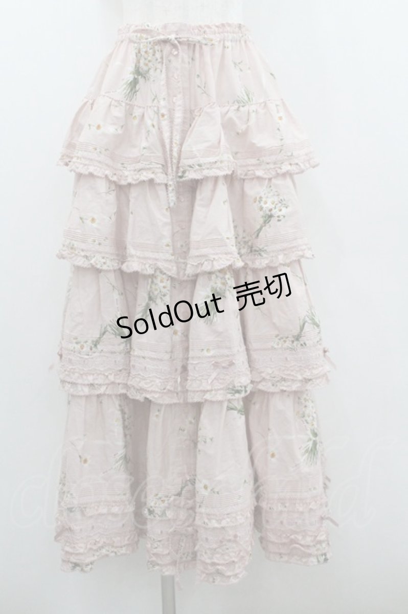 画像1: PINK HOUSE / マーガレットブーケプリントスカート  ピンク I-26-01-22-059-LO-SK-SA-ZI (1)