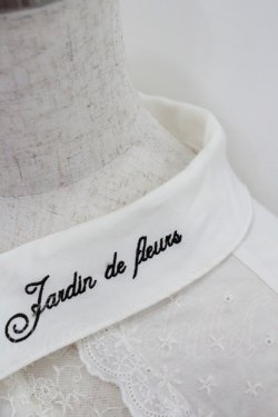 画像2: axes femme / 刺繍入り七分袖シャツ  白 I-26-01-22-006-AX-BL-SA-ZI