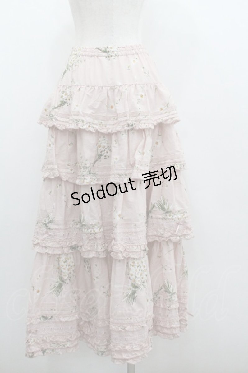 画像3: PINK HOUSE / マーガレットブーケプリントスカート  ピンク I-26-01-22-059-LO-SK-SA-ZI (3)