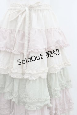 画像2: PINK HOUSE / 配色フリルスカート  ピンクＸハッカ I-26-01-22-060-LO-SK-SA-ZI