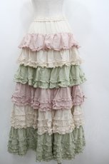 画像3: PINK HOUSE / 配色フリルスカート  ピンクＸハッカ I-26-01-22-060-LO-SK-SA-ZI (3)