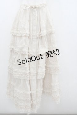 画像1: PINK HOUSE / レースフリル使いスカート  生成り I-26-01-22-061-LO-SK-SA-ZI