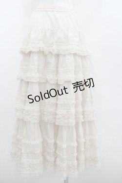 画像2: PINK HOUSE / レースフリル使いスカート  生成り I-26-01-22-061-LO-SK-SA-ZI