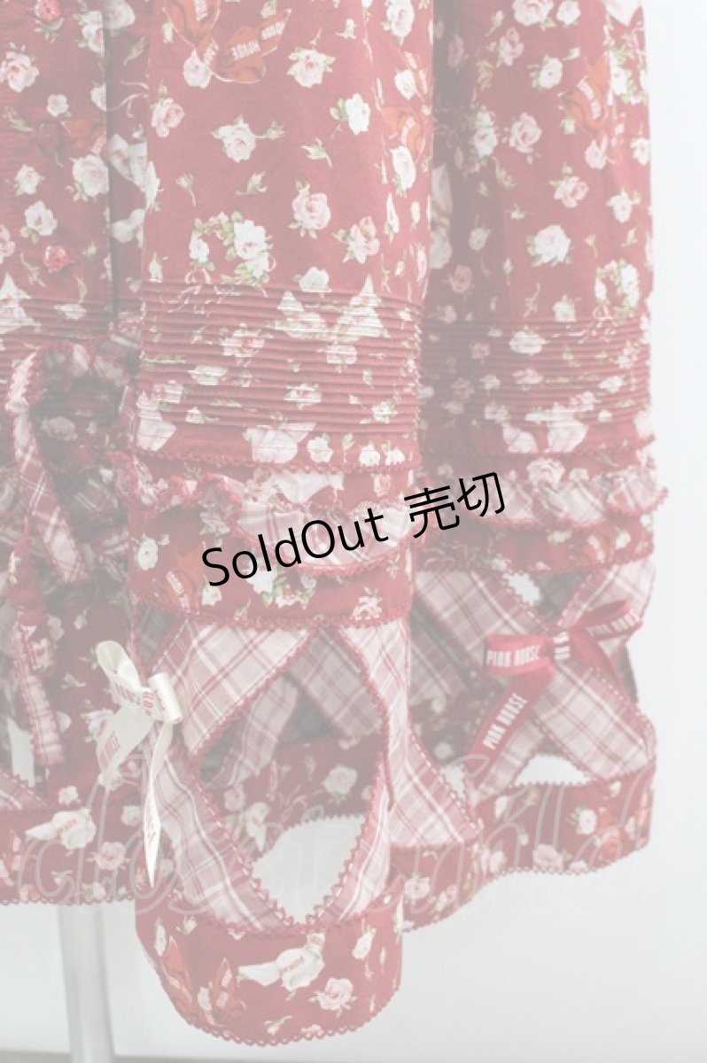 画像2: PINK HOUSE / 格子デザイン小花スカート  赤 I-26-01-22-062-LO-SK-SA-ZI (2)