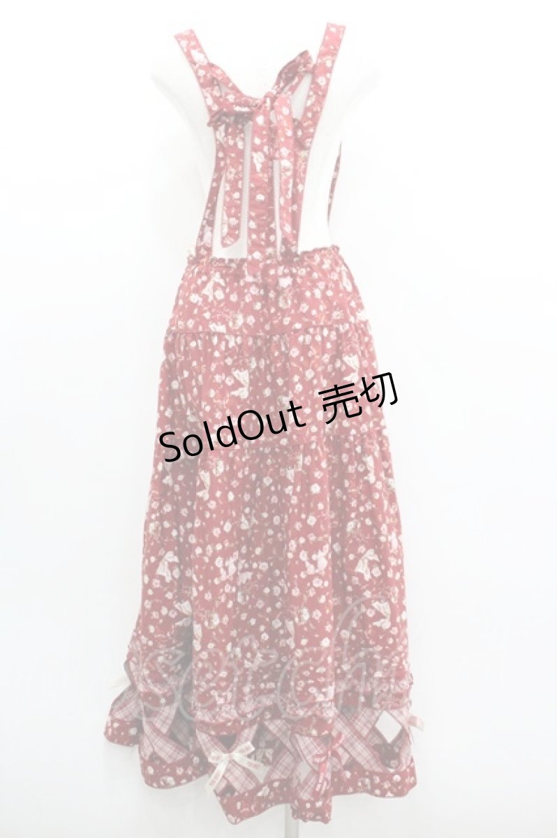 画像3: PINK HOUSE / 格子デザイン小花スカート  赤 I-26-01-22-062-LO-SK-SA-ZI (3)