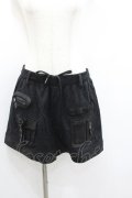 Qutie Frash / ミリタリーショートパンツ L 黒 I-26-01-22-063-QU-PA-SA-ZI