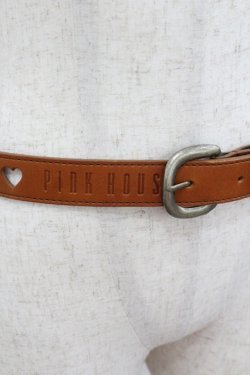 画像2: PINK HOUSE / ロゴレザーベルト  ブラウン I-26-01-22-068-LO-ZA-SA-ZI