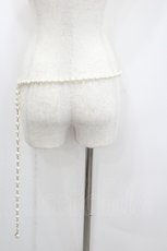 画像3: PINK HOUSE / リボンモチーフ使いパールチェーンベルト  ゴールドＸ白 I-26-01-22-069-LO-AC-SA-ZI (3)