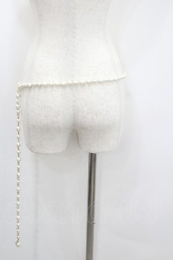 画像3: PINK HOUSE / リボンモチーフ使いパールチェーンベルト  ゴールドＸ白 I-26-01-22-069-LO-AC-SA-ZI