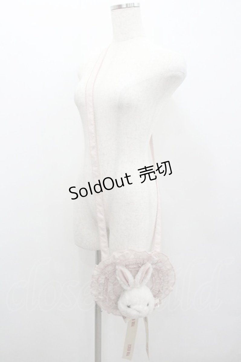 画像2: PINK HOUSE / うさぎ顔ぐるみ付きサークルフリルポシェット  ピンク I-26-01-22-073-LO-BG-SA-ZI (2)