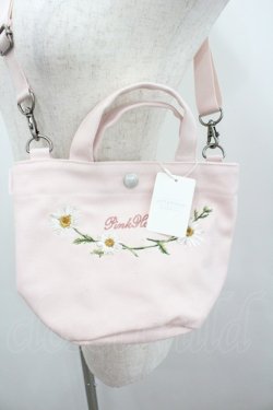 画像2: PINK HOUSE / マーガレットブーケ刺繍ミニトートポシェット  ピンク I-26-01-22-076-LO-BG-SA-ZI