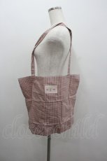 画像1: PINK HOUSE / ギンガムチェックロゴワッペントートバッグ  ピンクＸ白 I-26-01-22-080-LO-BG-SA-ZT171 (1)