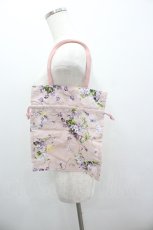 画像1: PINK HOUSE / Little Violet柄巾着バッグ   I-26-01-22-081-LO-BG-SA-ZT171 (1)