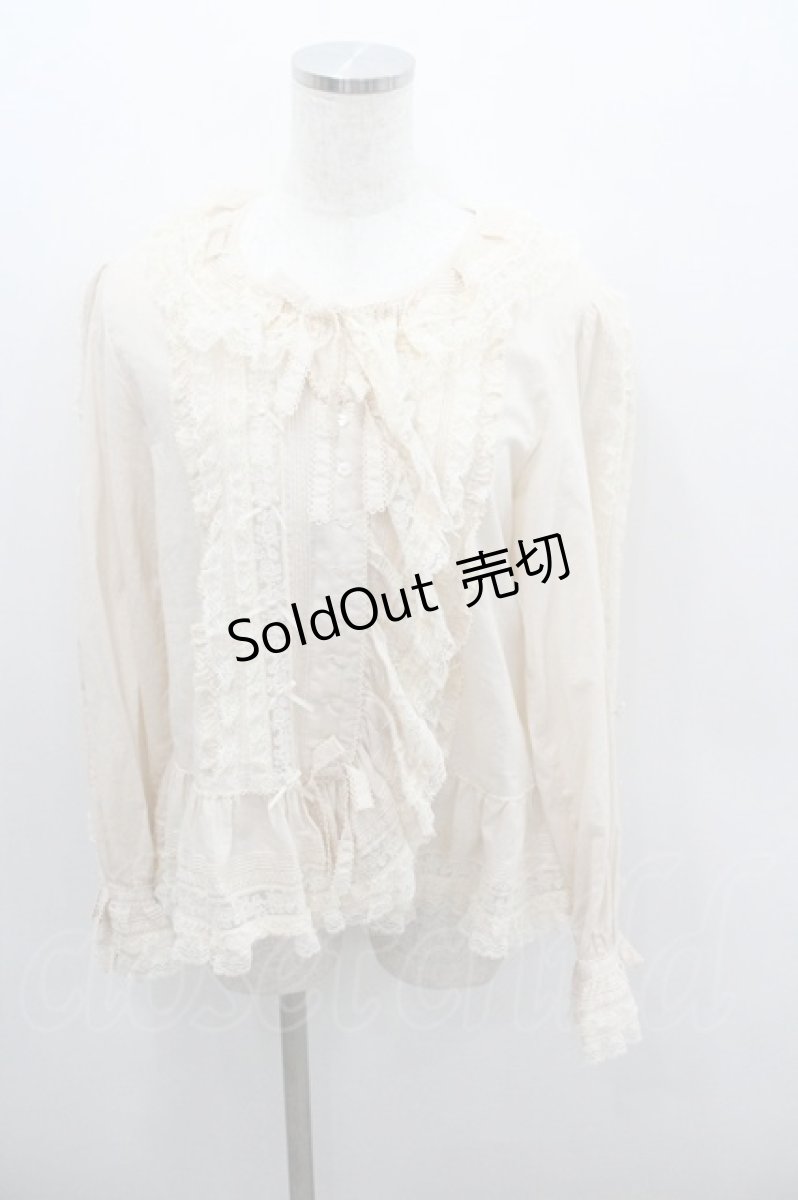 画像1: PINK HOUSE / レース使いオーバーブラウス  生成り I-26-01-22-009-LO-BL-SA-ZI (1)