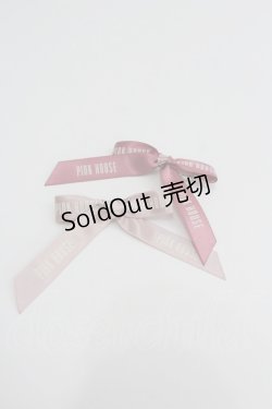 画像1: PINK HOUSE / ロゴリボンクリップセット  ピンク I-26-01-22-103-LO-AC-SA-ZI