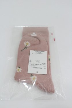 画像2: PINK HOUSE / マーガレットブーケ柄ソックス  ピンク I-26-01-22-120-LO-ZA-SA-ZI