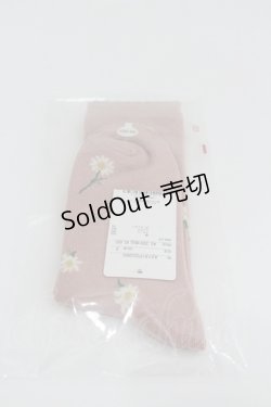 画像2: PINK HOUSE / マーガレットブーケ柄ソックス  ピンク I-26-01-22-120-LO-ZA-SA-ZI
