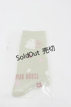 画像1: PINK HOUSE / 幸見うさぎ柄ソックス   I-26-01-22-121-LO-ZA-SA-ZI