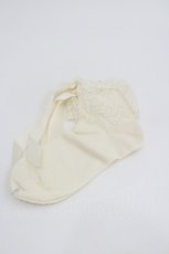 画像1: BABY,THE STARS SHINE BRIGHT / チュールレースクルー丈ソックス  生成り I-26-01-22-122-BA-ZA-SA-ZI (1)