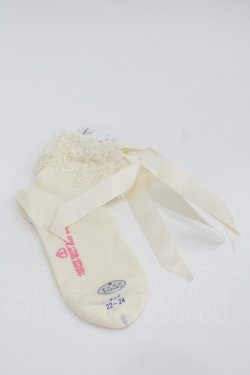 画像2: BABY,THE STARS SHINE BRIGHT / チュールレースクルー丈ソックス  生成り I-26-01-22-122-BA-ZA-SA-ZI