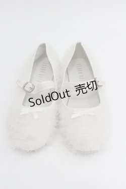 画像1: PINK HOUSE / ソフトチュールフリル使いバレエシューズ 3(M) 白 I-26-01-22-123-LO-SH-SA-ZI