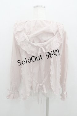 画像2: PINK HOUSE / うさぎの耳フード付きローンブラウス  ピンク I-26-01-22-012-LO-BL-SA-ZI