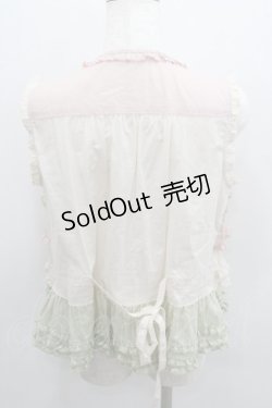 画像3: PINK HOUSE / 配色フリルブラウス  ピンクＸハッカ I-26-01-22-013-LO-BL-SA-ZI