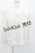 PINK HOUSE / レースフリル襟付きブラウス  生成り I-26-01-22-014-LO-BL-SA-ZI